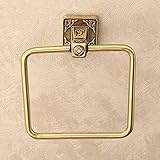 ZXQZ Handtuchring, Full Copper European Style Badetuchring-Handtuch, Das quadratischen Handtuchhalter hängt