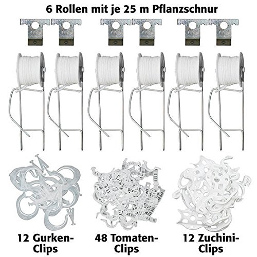 Pflanz- und Rankspule, Set mit 6 Rollen & Zubehör - 2