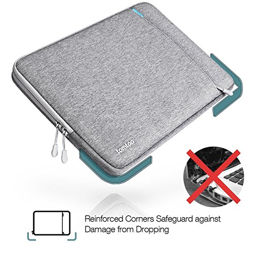 Tomtoc 360   Schutzh  lle f  r das neue 13 Zoll MacBook Pro Late 2016 12 9 Zoll iPad Pro  Sto  fester Stoff Laptop Schutztasche  Spritzwasserfest  Gra