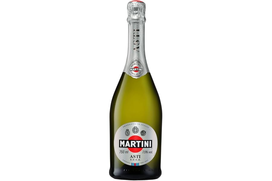 MARTINI Asti Sparkling Wine, 7.5% ABV, 75cl / 750ml, Medium-Sweet Italian Wine