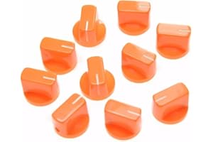 Dopro 10pcs Guitar AMP Effect Pedal Knobs Pointer Knob with Set Screw Orange