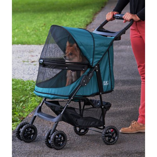 Pet-Gear-Happy-Trails-No-Zip-Stroller-Emerald-Green