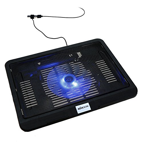 KKmoon Stille dünne Computer Cooling Rahme Notebook Cooling Fan USB Cooler Radiator mit blauem LED Licht für 13in zu 15in Laptop Notebook - 5