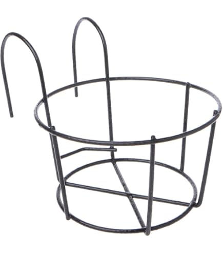 ZONADAH – Set 3 Portavasi Da Appendo In Ferro, 16 Cm, Nero – Per Piante, Balcone, Giardino, Recinzione