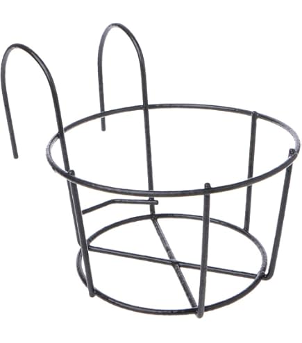 ZONADAH – Set 3 Portavasi Da Appendo In Ferro, 16 Cm, Nero – Per Piante, Balcone, Giardino, Recinzione