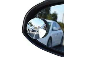 RAINBOW_ROAD Coche Espejo Retrovisor Marcha Atrás Espejo 360 grados Ilimitado ajustable Gran Angular de punto ciego espejo redondo pequeño auxiliar espejo