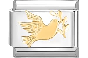 Quiges Fashion Jewels Italian Charms 9mm pigeon