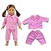 Produktbild Miunana Set Kleidung Schlafanzug Hose Clothes Puppen Süß Rosa für 46cm Puppen 18 Inch American Girl Dolls Stehpuppe Süß Puppenbekleidung