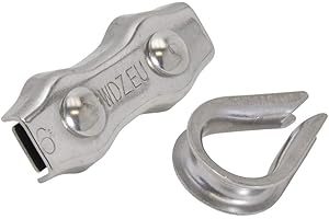 VOSS.farming 3X Kit connecteur de cordelettes avec cosse, en Acier Inoxydable, 6 mm