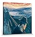 Produktbild 1art1 102754 Edvard Munch - Die Verzweiflung, 1892 Poster Leinwandbild Auf Keilrahmen 70 x 70 cm