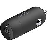 Belkin BoostCharge Caricabatteria da auto rapido da 30 W, design compatto con porta USB-C PD, caricatore auto USB C, compatib
