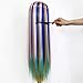 Neverland Beauty 26" Cosmetology Mannequin Head 100% Synthetic Hair Rainbow Color, Practice Training Hair Styling Mannequin Head with Table Clamp Holder UK Stock