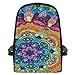 Produktbild Mini Rucksack Daypack Art Abstract Regenbogen Blume Mandala Floral Rucksack Bag Lightweight für Mädchen Jungen