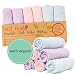 TUTTI BIMBI Luxury SOFT Baby Washcloths - Mum Approved 6 pack 10"x10" Larger Organic Bamboo Mini Towels - Premium Reusable Wipes for Sensitive Skin - Perfect Gift (pink orange purple)