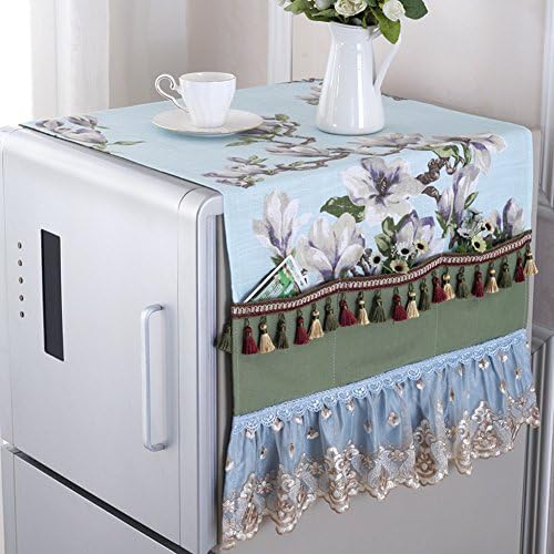 Refrigerator cover towel/fabric dust-proof cloths/home washing machine cloths/ refrigerator dust cover/american pastoral dust cover-A 57x142cm(22x56inch)