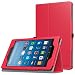 Produktbild MoKo Hülle für All-New Amazon Fire HD 8 Tablet (7th & 8th Generation – 2017 & 2018 Modell) - Kunstleder Ständer Schutzhülle Smart Cover mit Stift-Schleife, Rot