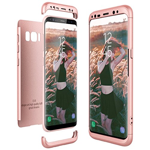 Qissy Carcasa Samsung Galaxy S8 3 in 1 Todo Incluido Anti-Scratch Ultra Slim Protective 360 PC Case Cover para Samsung Galaxy S8 5 8 Rosa or Qissy Carcasa Samsung Galaxy S8 3 in 1 Todo Incluido Anti-Scratch Ultra Slim Protective 360 PC Case Cover para Samsung Galaxy S8 5 8 Rosa or