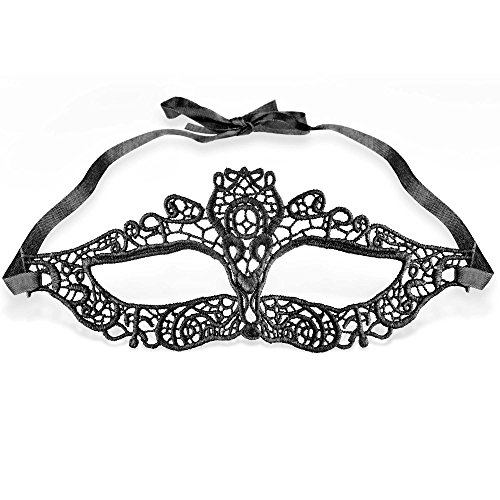 Amynetti venezianische Maske aus geformten Stoff mit Satinbänder - 2