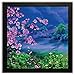 PPD Framed Floral Wall Paintings for Living room and Bedroom with Frame size (12 inch x 12 inch, (Wood, 30 cm x 3 cm x 30 cm, Special Effect Textured) RS.375.00