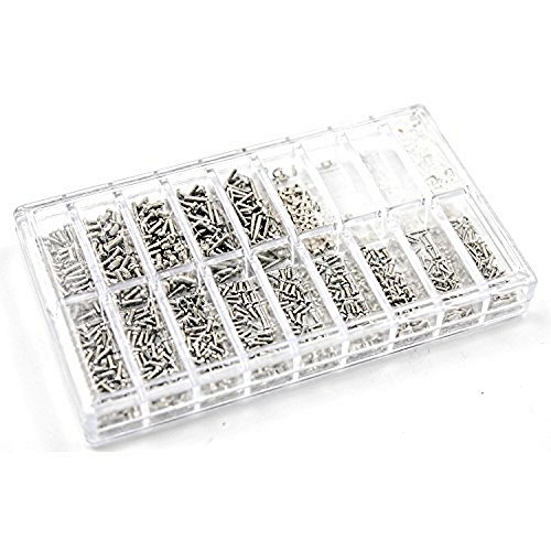 JZK® 1000 x Universal sortierte winzige edelstahl schrauben muttern reparatur tool kit für brillen, elektronik, spielzeug, uhren, sonnenbrillen, etc