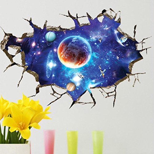 Oyedens Neue 3D-Fenster-Ansicht Wandaufkleber Entfernbare Vinyl Kunst-Raum-Abziehbild-Wandhauptdekoration - 3