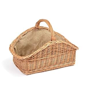 Tigana - Kaminkorb Holzkorb Kaminholzkorb aus Weide mit Jute (Art