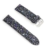 Top Luxury Bling Shiny Leder Ersatzarmband von Beisoug für Samsung Galaxy Watch 42mm