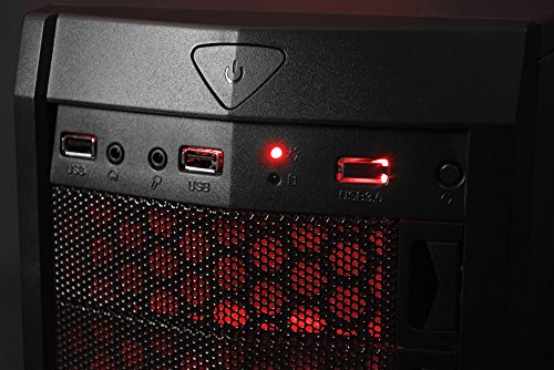 ‚VIBOX Standard Paket 3 x W Gaming PC mit Spiel War Thunder, 21.5 HD Monitor, 3.1 GHz AMD A8 Quad Core Prozessor, Radeon R7 Grafikchip, 2TB HDD, 8 GB RAM, Case AVP Mamba, Neon Rot - 7