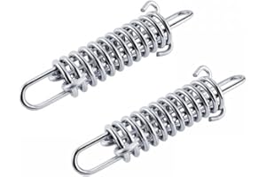 DONGKER Muelle de amarre para barco, 2 piezas de 119 mm de acero inoxidable con resorte extendido para perro, resorte absorbente de golpes, para barcos, kayak, yates