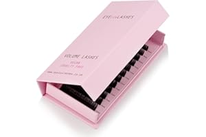 EYELUVLASHES PROFESSIONAL EYELASH EXTENSIONS Volume Lash Trays Silk Eyelash Extensions Individual Eyelashes Soft Lightweight Lashes Semi Permanent Eyelashes Eyeluvlashes (D Curl 0.05, 11mm Length)