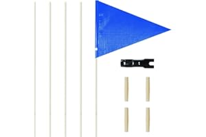 BEIMEIII Fanion de sécurité 180 cm avec tige réfléchissante avec angle de fixation - Drapeau de vélo réglable pour enfant