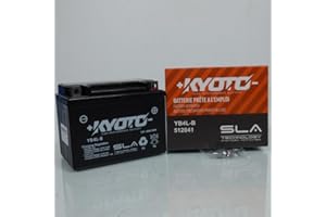 Batterie Kyoto pour Moto Derbi 50 Senda R Drd X-Treme 2011 à 2020 YB4L-B SLA / 12V 4Ah Neuf