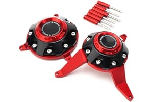 CCYYMOWOK MOWOK Accessoires de Moto pour Kawasaki Z900 Z 900 SE 2017-2021 2022 2023 2024 Couvercles de Moteur Protecteurs Housses de Protection de Stator Carter Curseur Anti-Chute (Rouge)