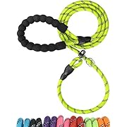 TagME Reflective Dog Leads Slip Rope with Soft Padded Handle for Large Dogs,12mm Thick by 185cm, Green