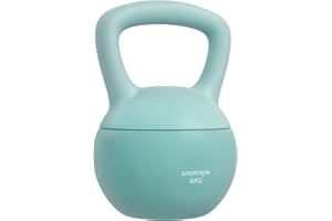 SPORTNOW Kettlebell 6/8/10/12kg - Collaboration Aosom.fr x FFHandball - haltère avec poignée antidérapante pour fitness musculation cardio