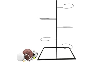 Hujinkan Ballaufbewahrungsregal, ballständer, ballständer Fussball, Basketball Holder, Ball aufbewahrung, ballregal, Vertical Ball Storage Rack, Removable Storage, Mehrschichtiges Ball-Organizer-Rack