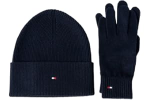 Tommy Hilfiger Women’s Essential Hat & Gloves Gift Set, Blue (Space Blue), One Size
