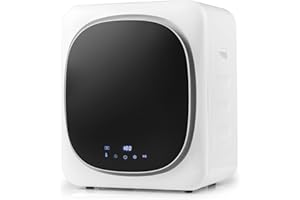 GOPLUS Suszarka do prania, mini suszarka na pranie 800 W, 5 kg, z ekranem dotykowym LED, timer, ochrona przed przegrzaniem i wielokrotną filtracją, do 65°C, wolnostojąca lub do montażu na ścianie,