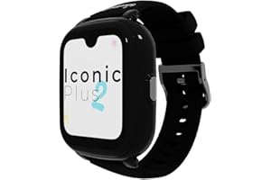 SaveFamily Iconic Plus 2 | Montre Connectée pour Enfant avec Localisateur GPS, Appels, Vidéo, IA, Bouton SOS, Whatsapp, Spotify, Thermomètre | Couleur Noir