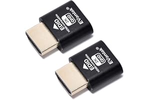 EVanlak HDMI Dummy Plug Headless Ghost Display Emulator Premium Aluminum PC（Fit Headless-1920x1080 New 3RD@60Hz）-2Pack
