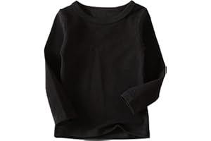 Beganly Mädchen T-Shirt Warmes weiches Basic Top Kleinkind unter Schichtstück Kinder Classics Baumwolle Langarm-Shirt