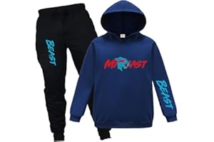 Forlcool Lighting Cat Hoodie and Pants Set Kids YouTube Merch Hooded Top
