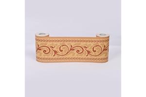 GOUIERYLIN Borde Del Papel Pintado Auto AdhesivoPatrón marrón Del Papel Pintado Del Pvc Cenefa Autoadhesiva Para DecoracióN De Pared De Cocina BañO 10.6×1000cm