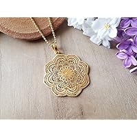 Kette Mandala IIII 925er Silber Vergoldet