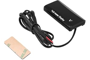 VIKYE Woltomierz cyfrowy, cyfrowy wyświetlacz LED 12 V Amperomierz z wyświetlaczem wodoszczelnym Woltomierz panelowy do samochodów lub motocykli 12 V (niebieski)