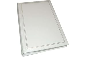 walther design Álbum de Fotos Blanco 300 Fotos 10 x 15 cm Memo Book imitación Cuero con Relieve, Monza ME-140-W