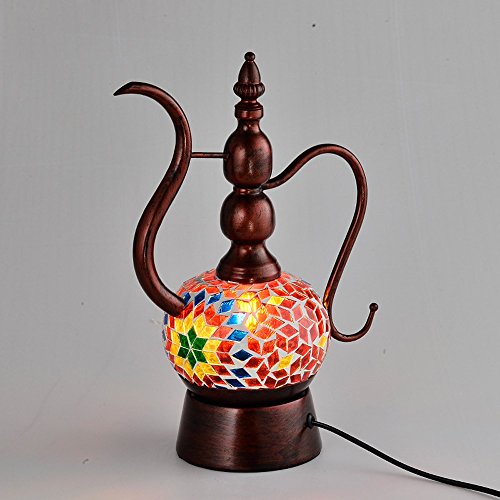 Preisvergleich Produktbild SAEJJ-Bar bar Retro-Wasserkocher Schreibtischlampe gebeizt Glas Kunst Lampen