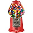 Great Northern Popcorn Company Vintage Gumball Machine - 11-Inch Retro-Style, Coin-Operated Cast Metal Vending Machine with Glass Globe and Free Spin by (Red)
