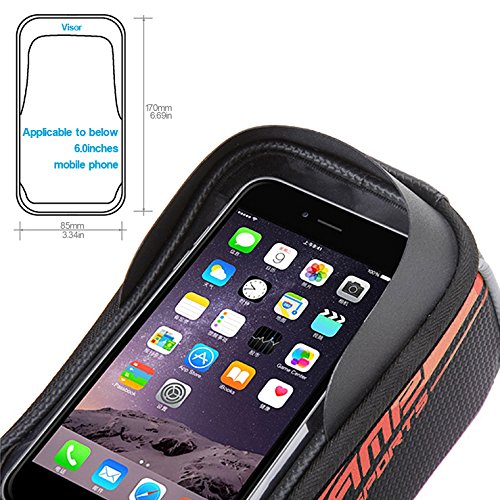 Basecamp Fahrradtasche Rahmentaschen, Wasserdicht Fahrrad Rahmentasche, geeignet für Handy mit Größe unten 6,0″ Smartphone, Cellphone and GPS, Fahrradtasche Lenker - 9