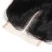 Unprocessed Human Brazilian Body Wave Lace Closure Top Quality Virgin Hair 4*4 Bleached Knots Free/Three/ Middle Part Selected 1b Natural Black (8", Three part)